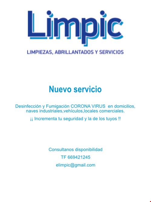 Desinfección y fumigación Coronavirus