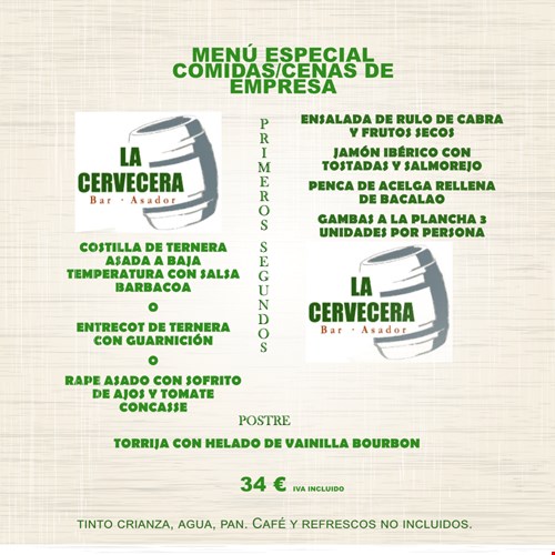 Menú Comida/Cena de Empresas.