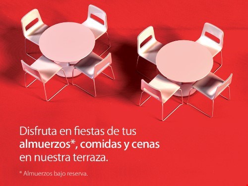 Nuestra terraza en Fiestas.