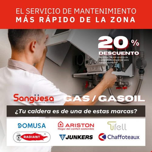 Mantenimiento Anual de Calderas de gas y gasoil.