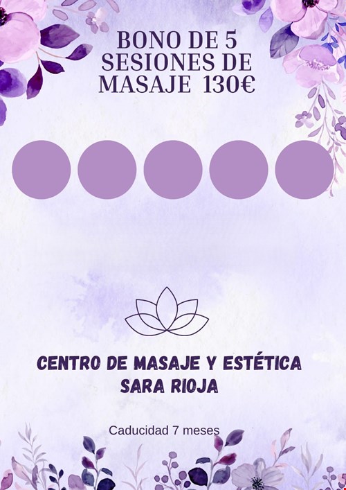 Masaje 5 sesiones.