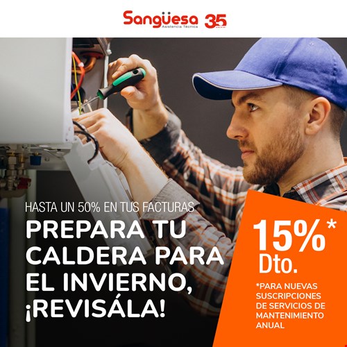Descuento para la revisión de tu caldera