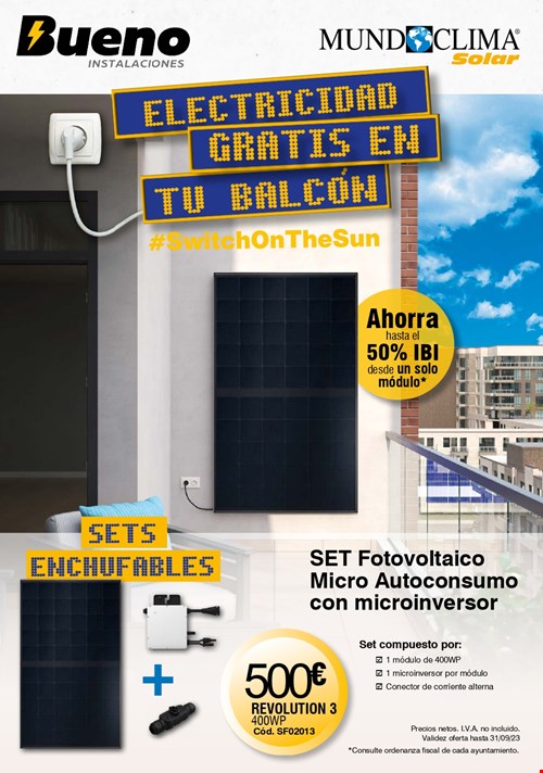 ELECTRICIDAD GRATIS EN TU BALCÓN
