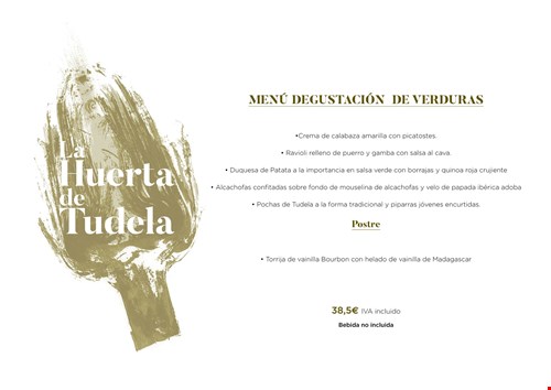 Menú Degustación de Verduras.