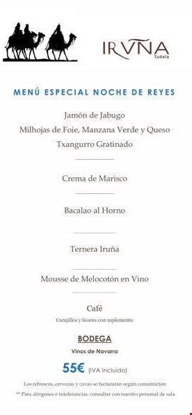 Menú especial de Reyes 2020